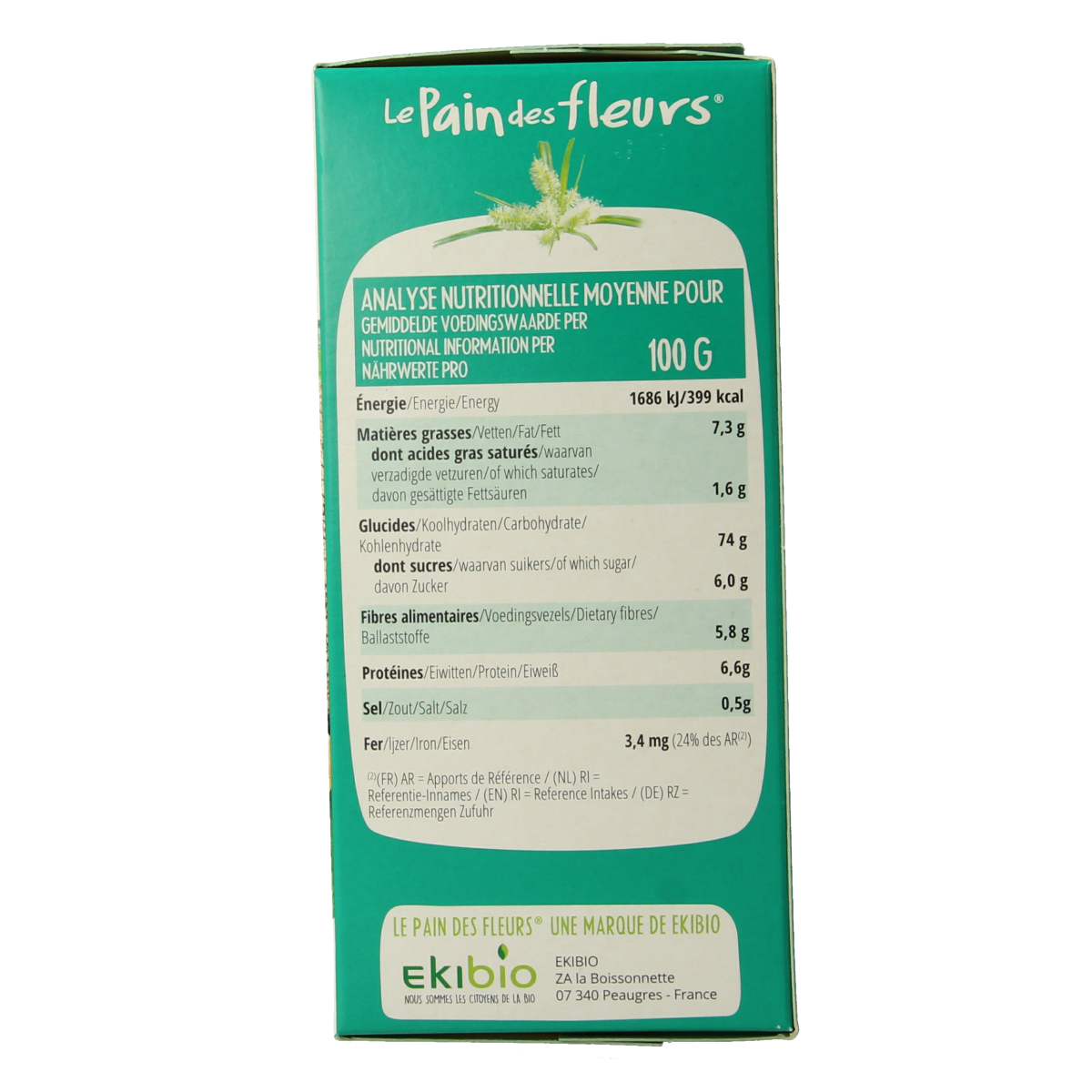 Pain Des Fleurs Krokante crackers aardamandel glutenvrij bio 150.00 Gram