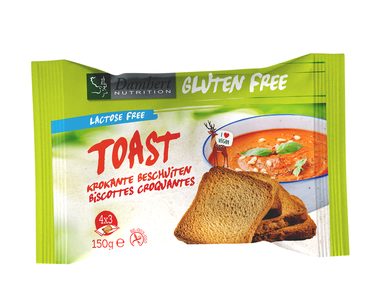 Damhert Toast glutenvrij 150.00 Gram