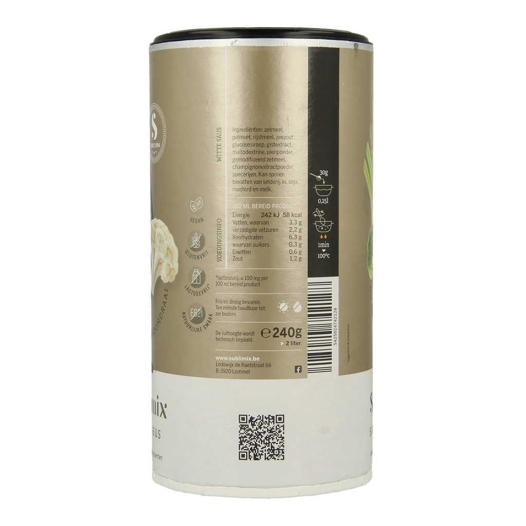 Sublimix Witte saus glutenvrij  240.00 Gram