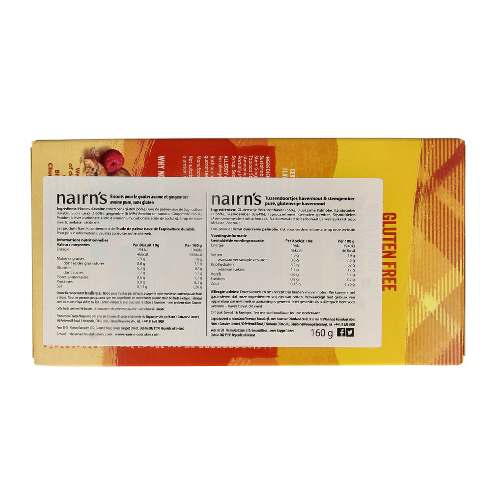 Nairns Biscuit breaks ginger 160.00 Gram