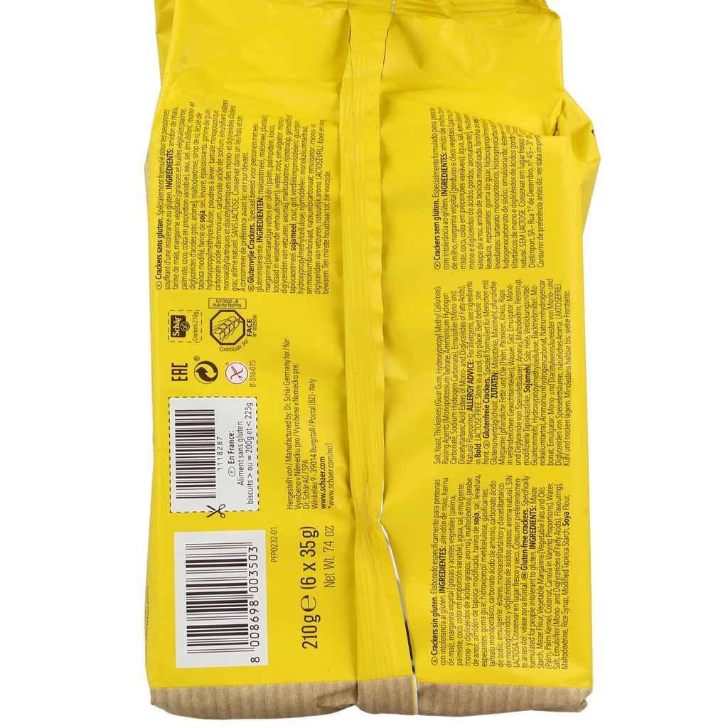 Schar Crackers glutenvrij 210.00 Gram