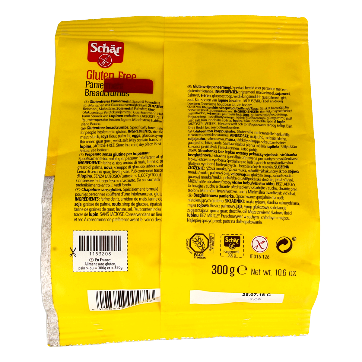 Schar Pan grati paneermeel glutenvrij 300.00 Gram