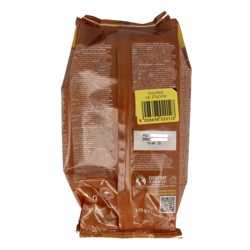 Schar Choco muesli glutenvrij 375.00 Gram
