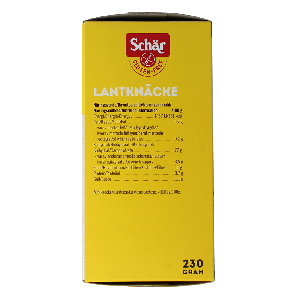 Schar Knackerbrod dun vezelrijk glutenvrij 230.00 Gram