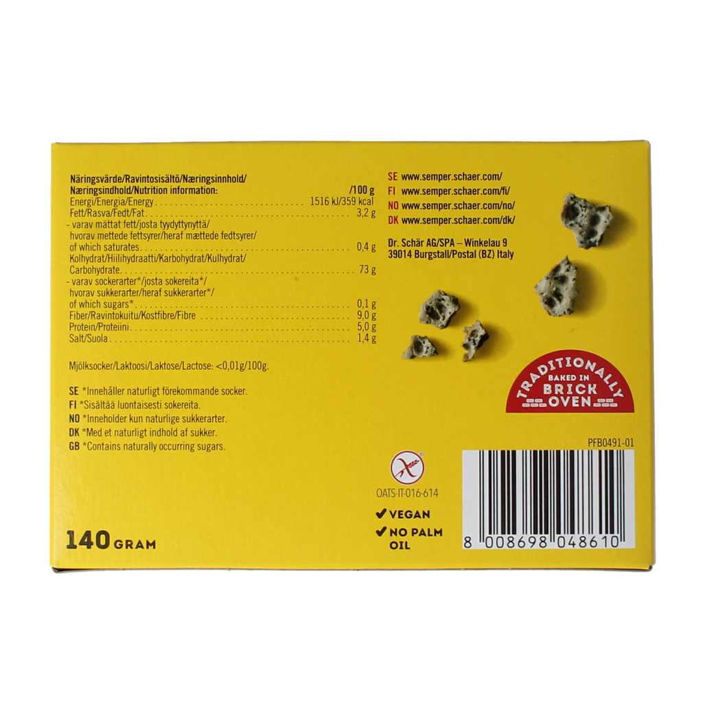 Schar Superknacke met chia glutenvrij 140.00 Gram