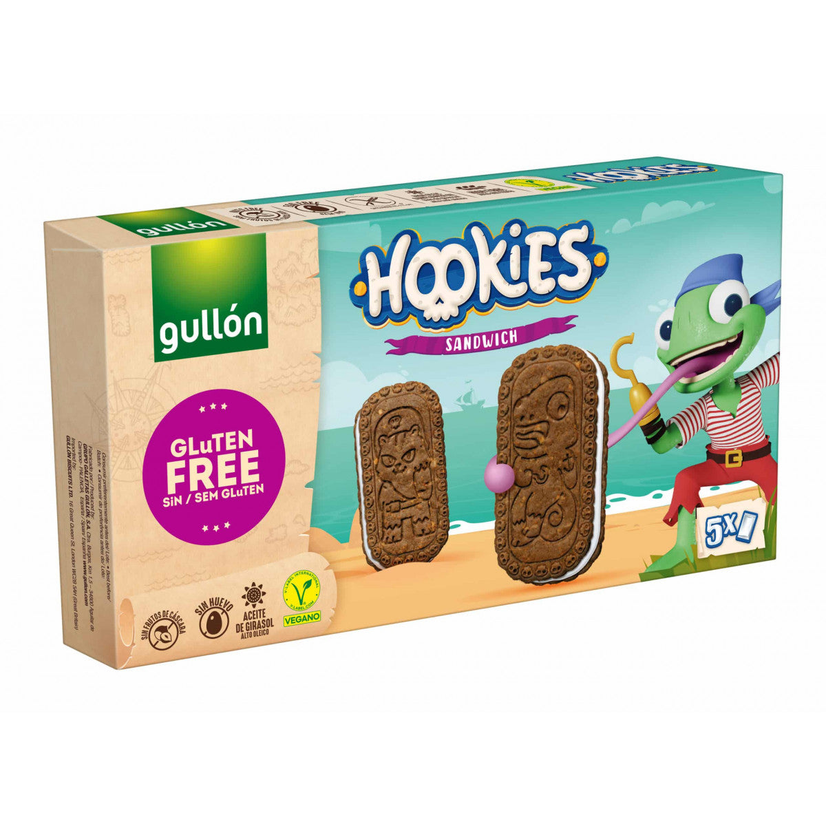 Gullon Hookies sandwich cookies glutenvrij 230.00 Gram