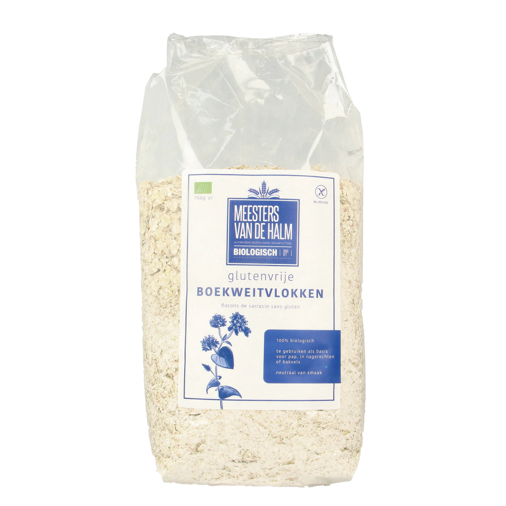 De Halm Boekweitvlokken glutenvrij bio 750.00 Gram