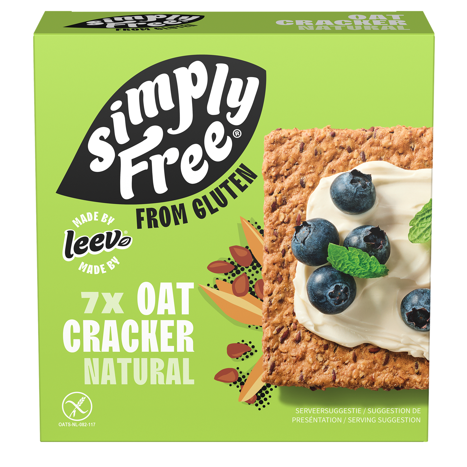 Leev Havercracker naturel free from gluten bio 100.00 Gram