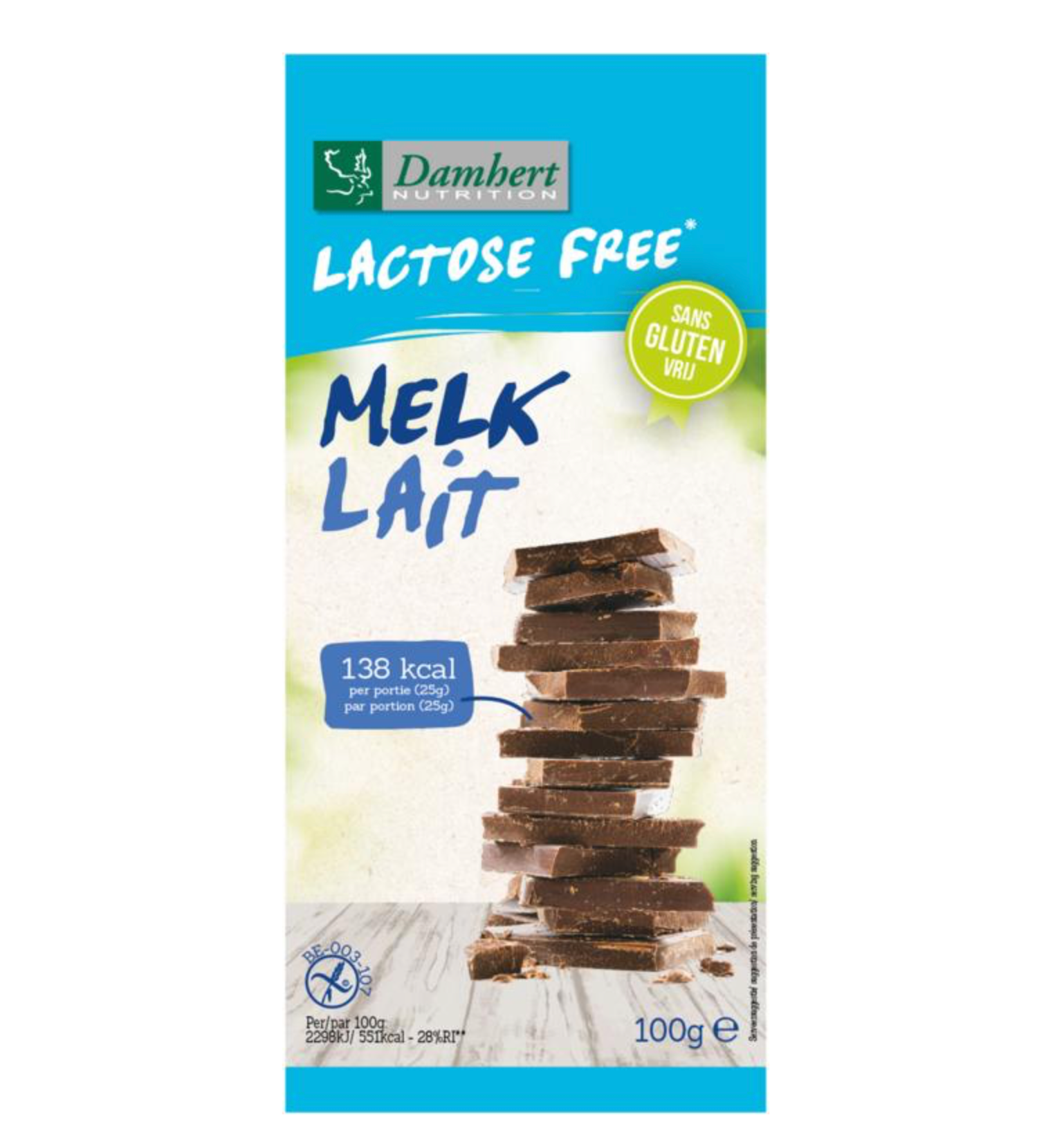 Damhert Milk Chocolate Bar - 100G