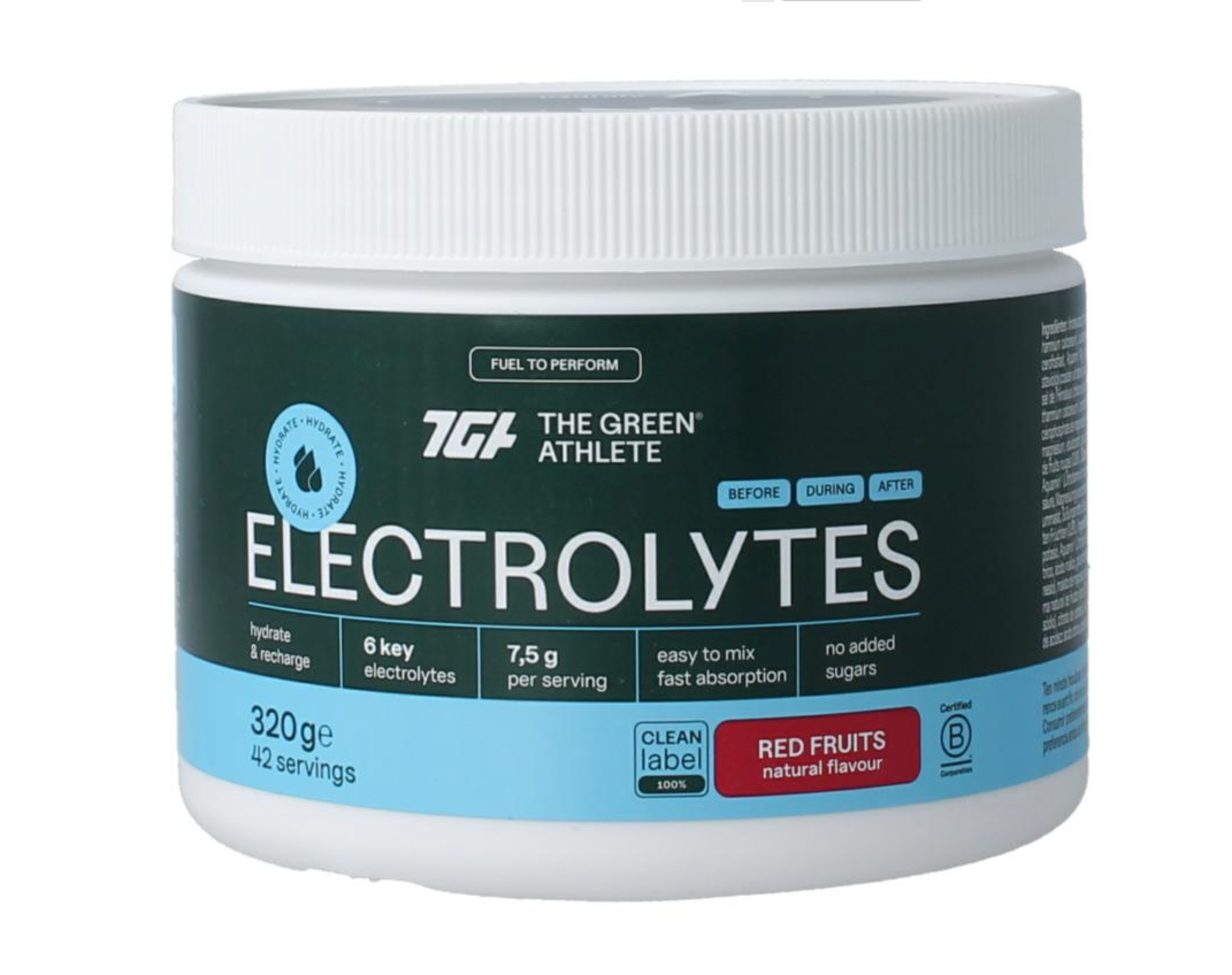 The Green Athlete Electrolytes red fruits - 320G